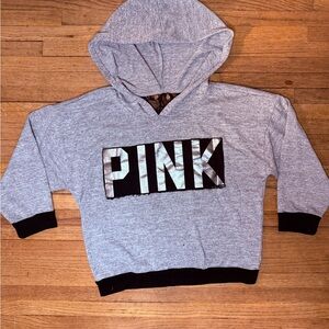 Victoria's Secret Gray Hoodie with Black Lace